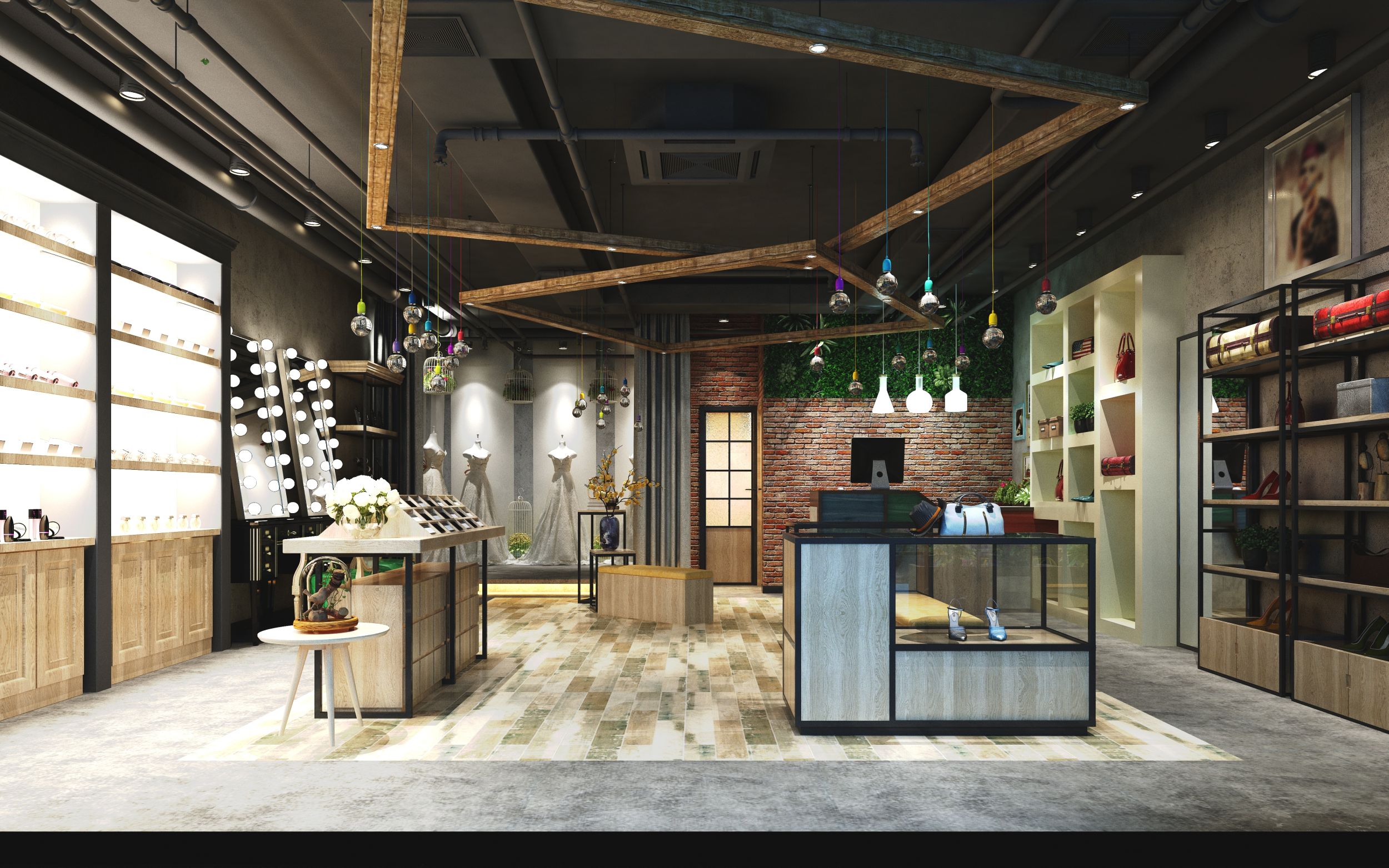 3d render fashion shop